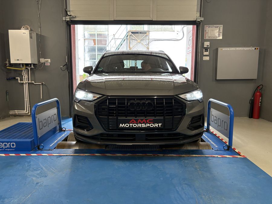 Audi SUV on the AMC Motorsport dyno