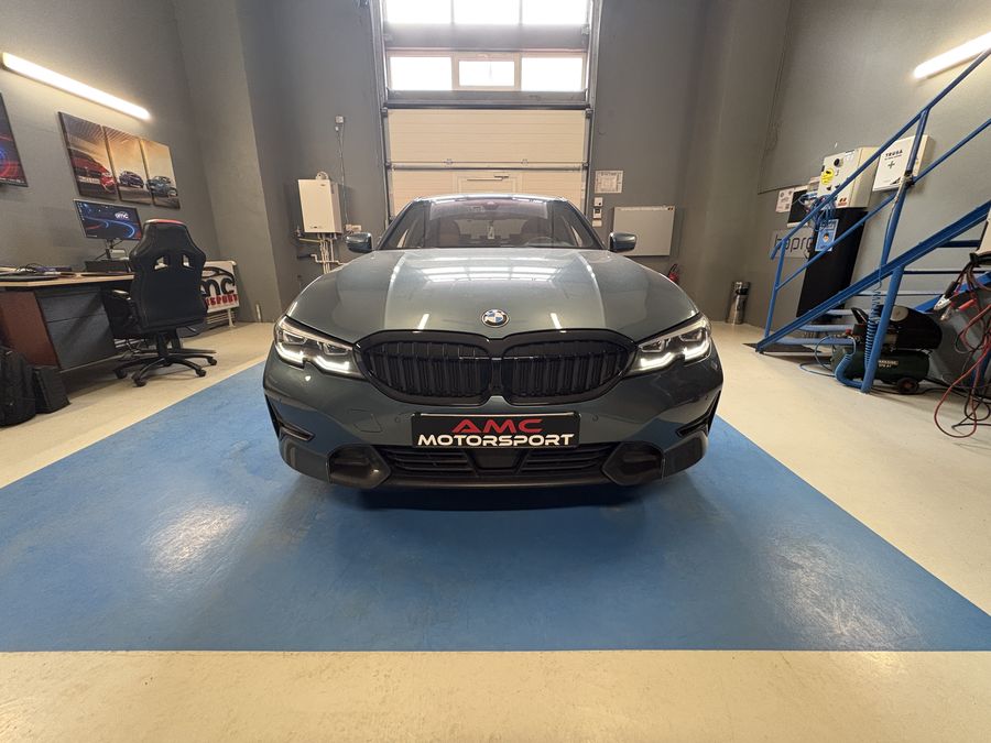 BMW 3 Series G20 in the AMC Motorsport workshop